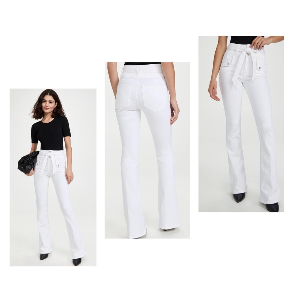 Veronica Beard Giselle Belted High Rise Skinny Flare Jeans Size 30 MSRP $340